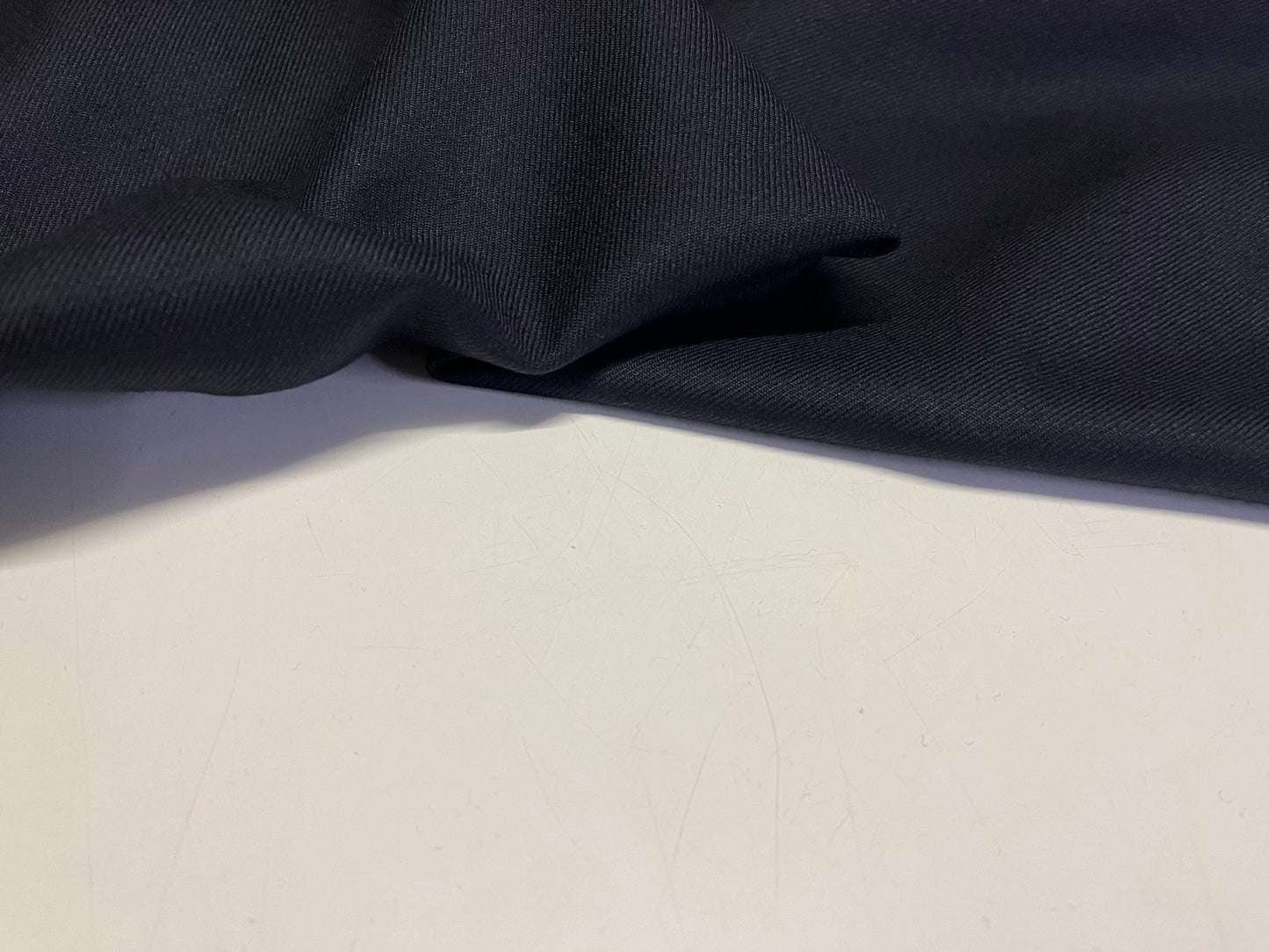 NEW High Class Dark Navy 100% Wool Twill Made In England Suiting Fabric