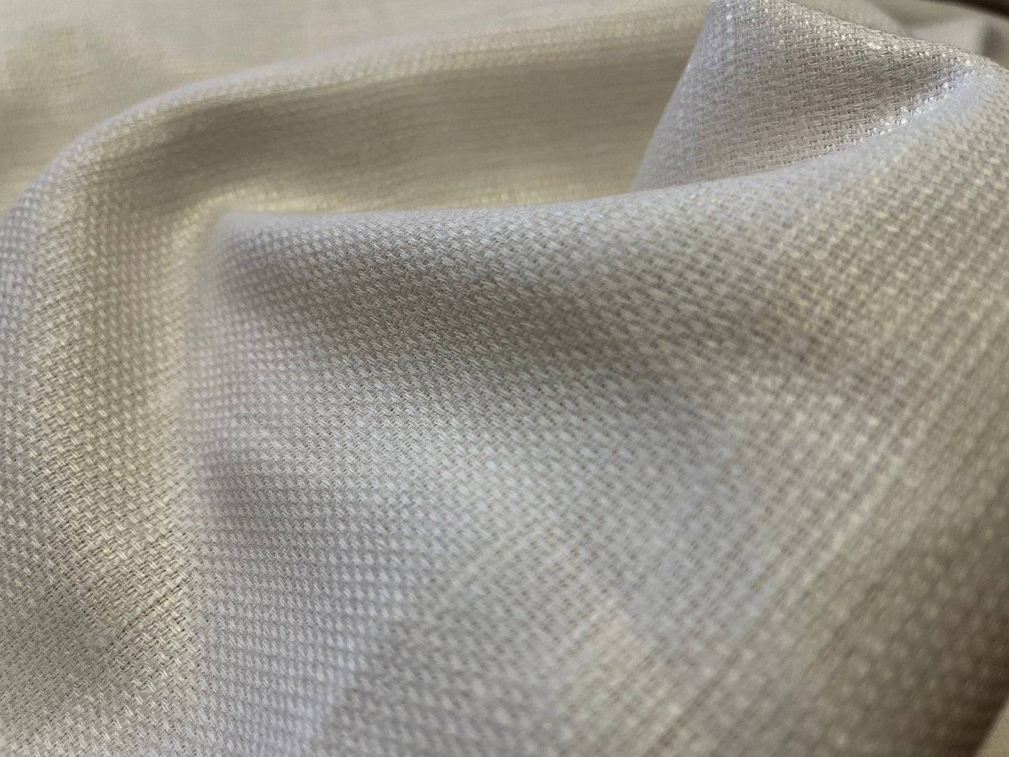 NEW High Class White Stretch Linen Fabric (see description)