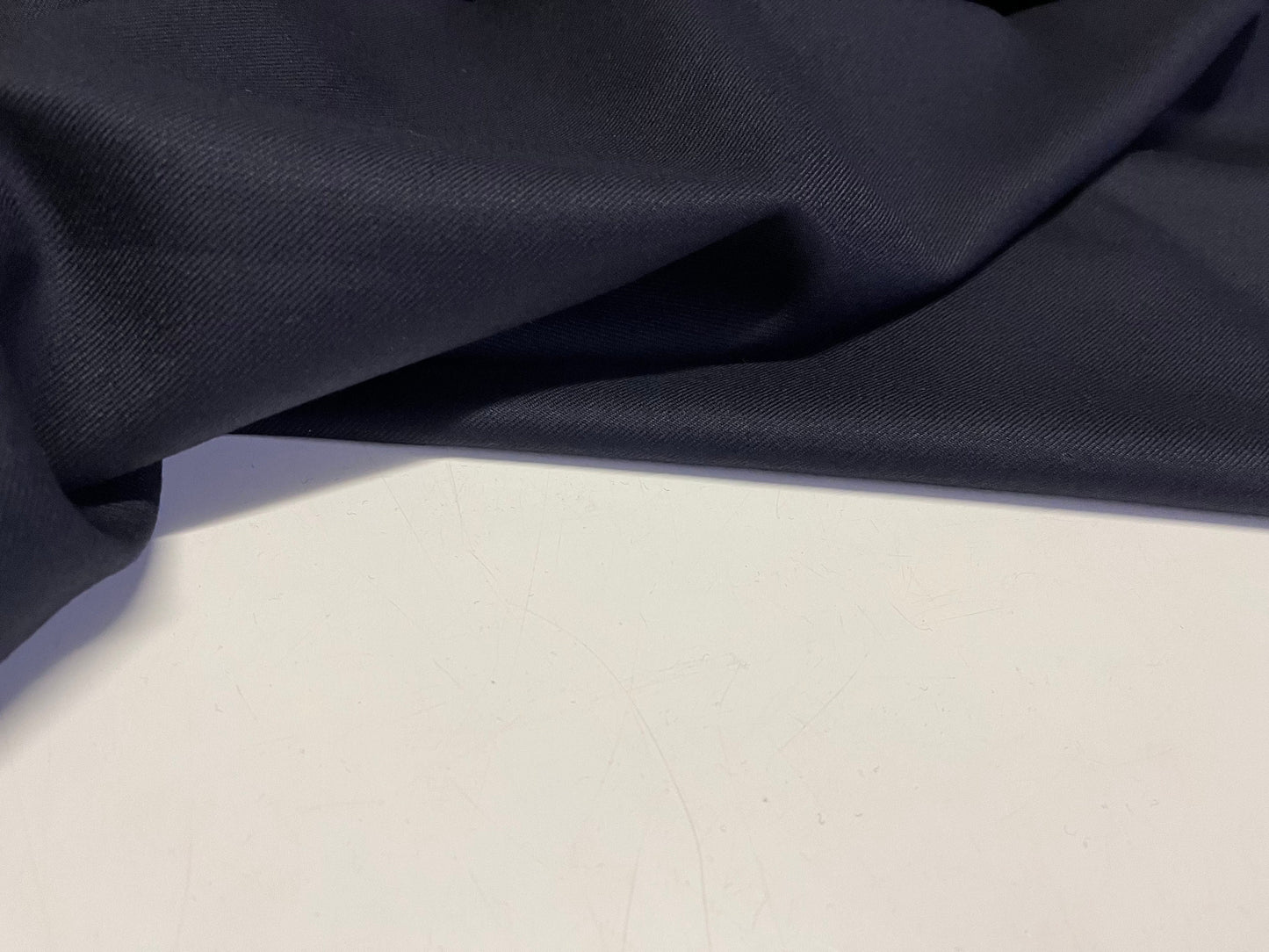 NEW High Class Dark Navy 100% Wool Twill Made In England Suiting Fabric