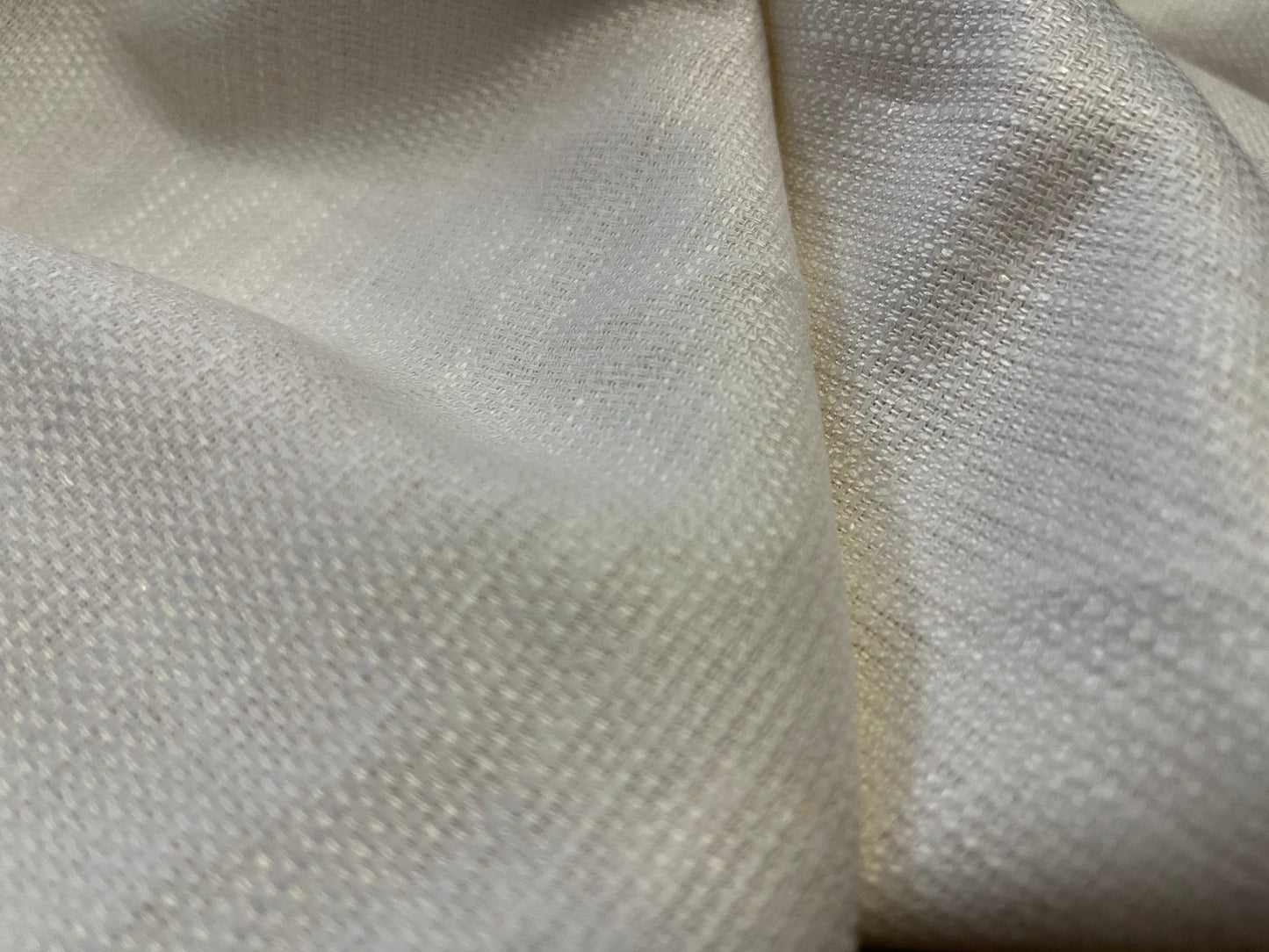 NEW High Class White Stretch Linen Fabric (see description)