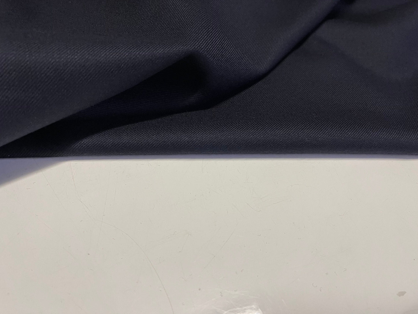 NEW High Class Dark Navy 100% Wool Twill Made In England Suiting Fabric