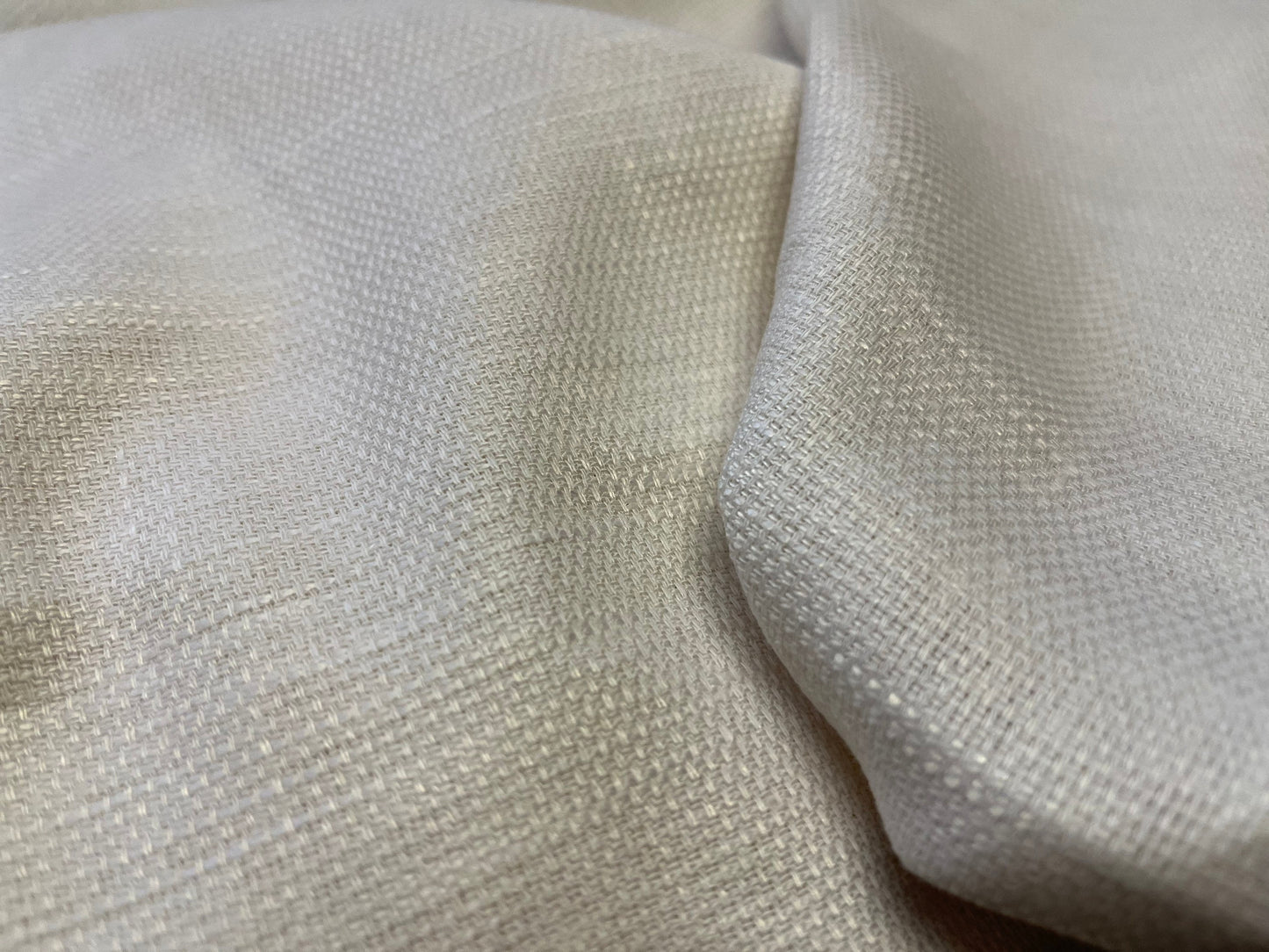 NEW High Class White Stretch Linen Fabric (see description)