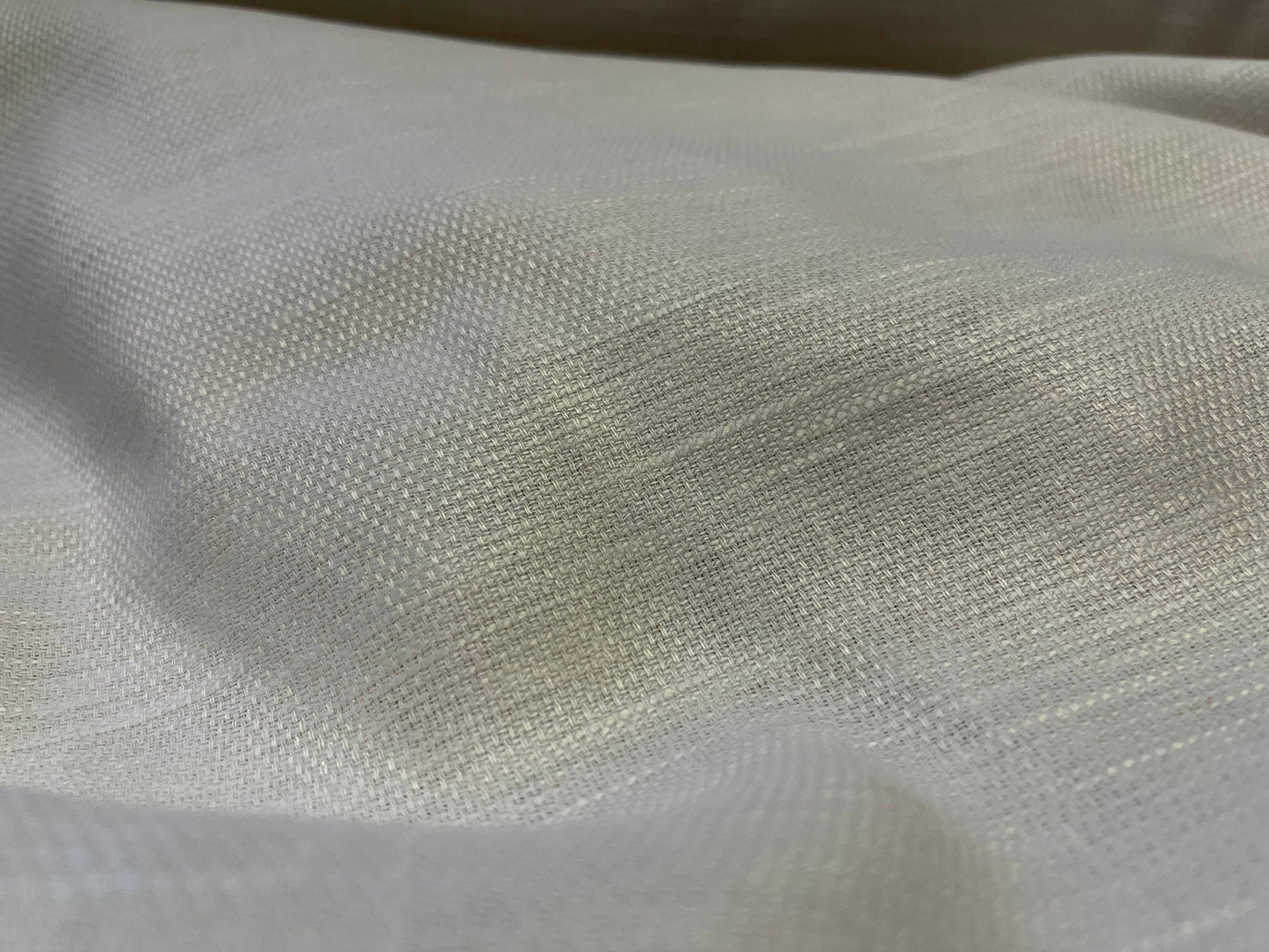 NEW High Class White Stretch Linen Fabric (see description)