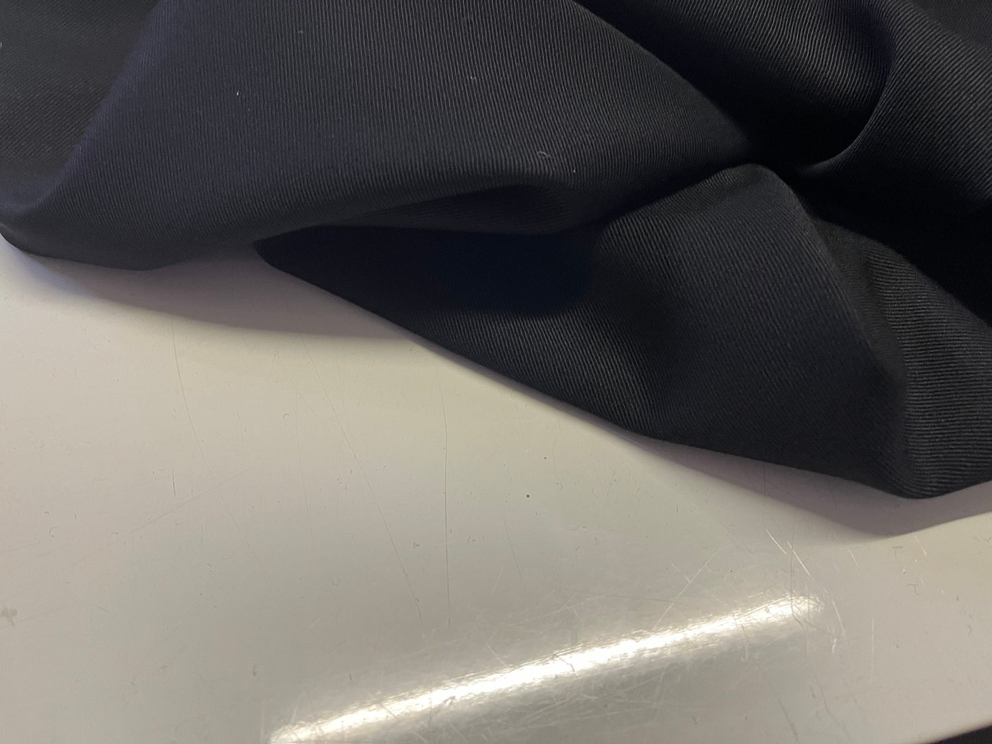 NEW High Class Black Original Solaro Superfine Wool Worsted Made In England Wool Twill Suiting Fabric