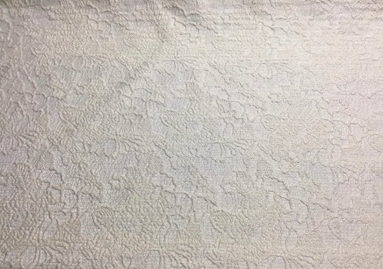 NEW High Class Ivory Wool Silver Lurex Tweed Boucle Jacquard Fabric