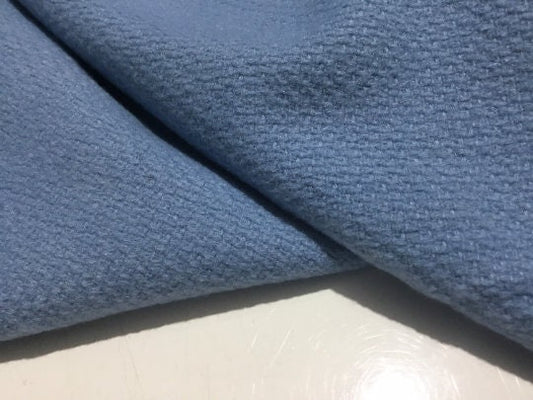 NEW High Class Wool Blue Boucle Fabric