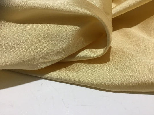 NEW High Class Gold Vanilla Stretch Silk Slub Dupion Fabric