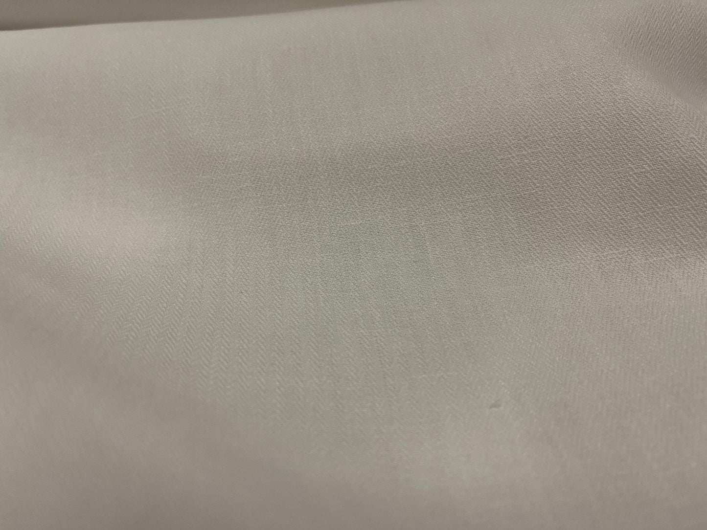 NEW High Class White 100% Linen Herringbone Fabric