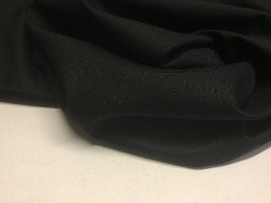 NEW High Class Black Luxury Super 110’s Wool Worsted Made In Huddersfield England By Taylor & Lodge Suiting Fabric