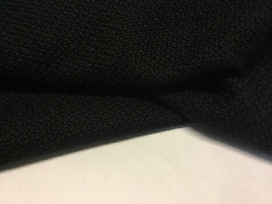 NEW High Class Black Wool Tweed Boucle Fabric