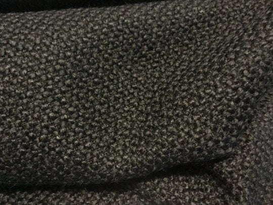 NEW High Class Black Wool Tweed Boucle Fabric