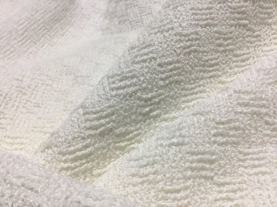 NEW High Class Couture Ivory White Tweed Boucle Fabric