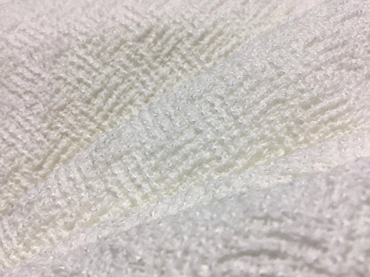 NEW High Class Couture Ivory White Tweed Boucle Fabric