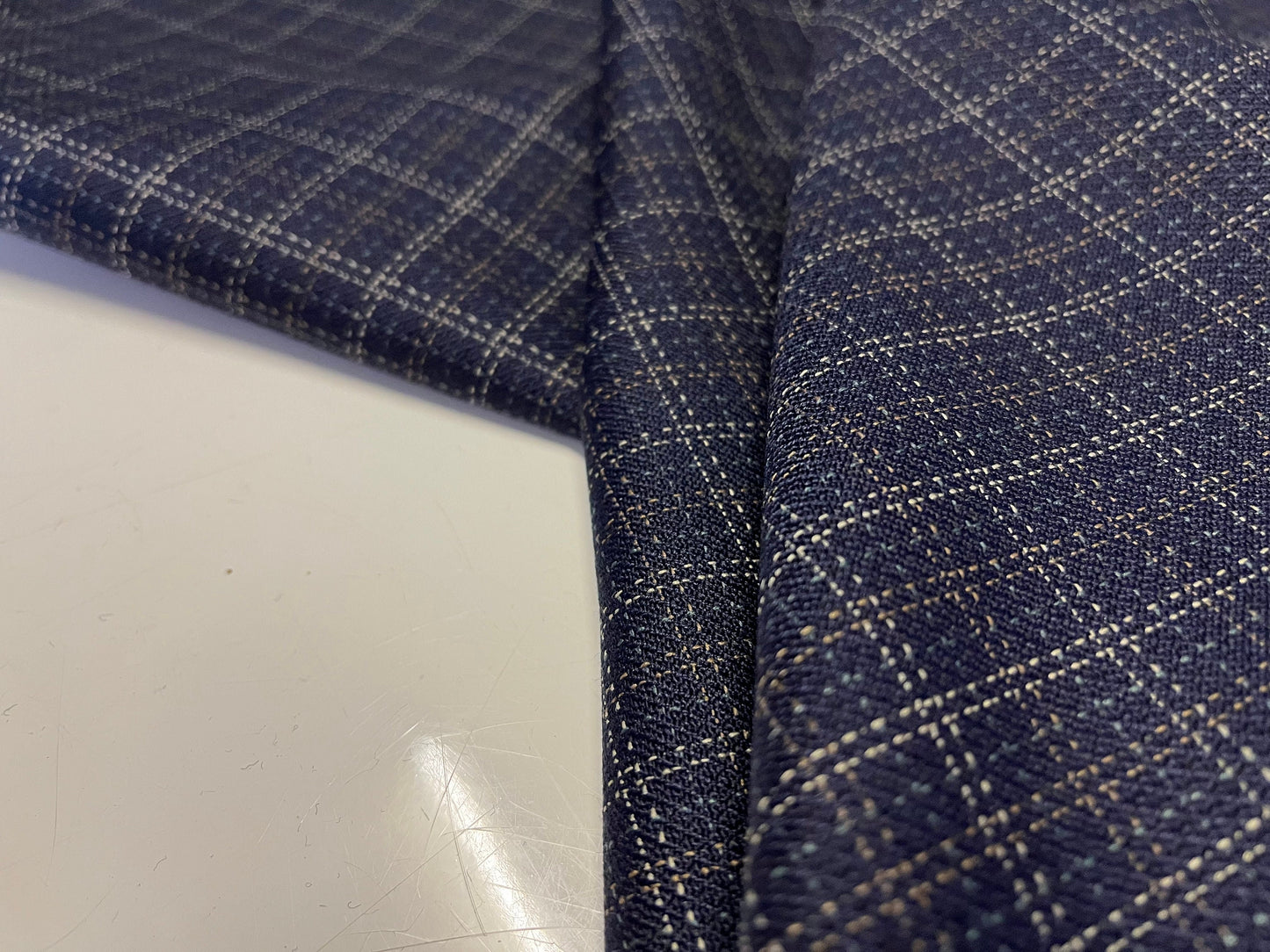 NEW High Class Wool Check Suiting Fabric