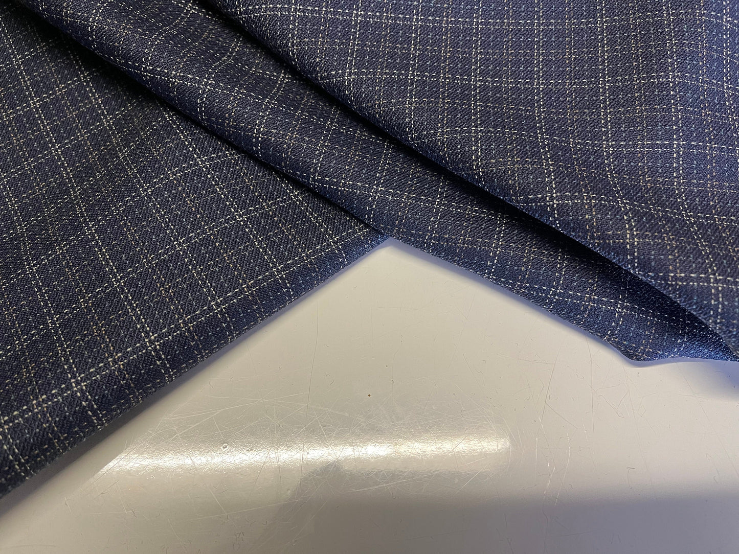 NEW High Class Wool Check Suiting Fabric