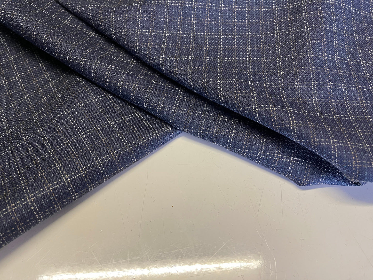 NEW High Class Wool Check Suiting Fabric