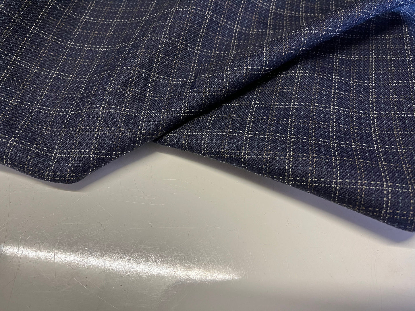 NEW High Class Wool Check Suiting Fabric