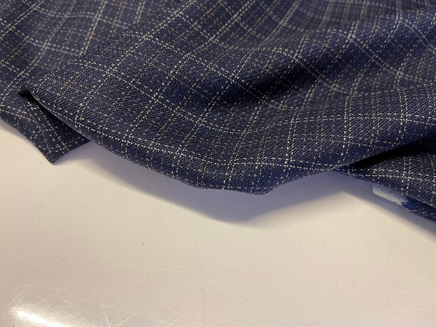 NEW High Class Wool Check Suiting Fabric