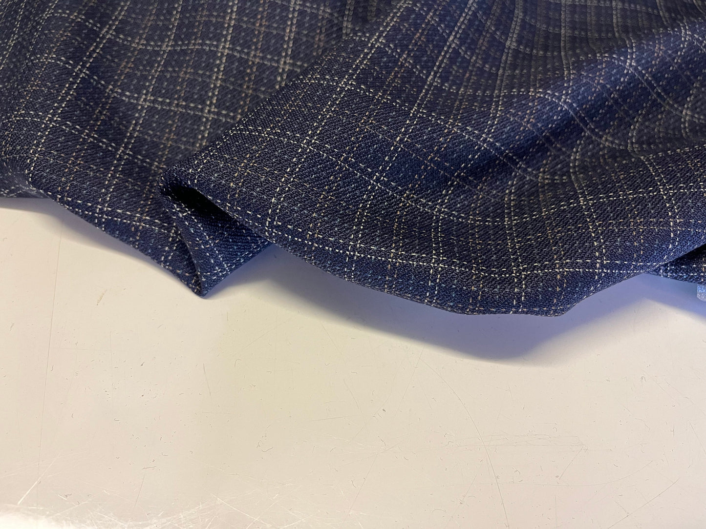 NEW High Class Wool Check Suiting Fabric