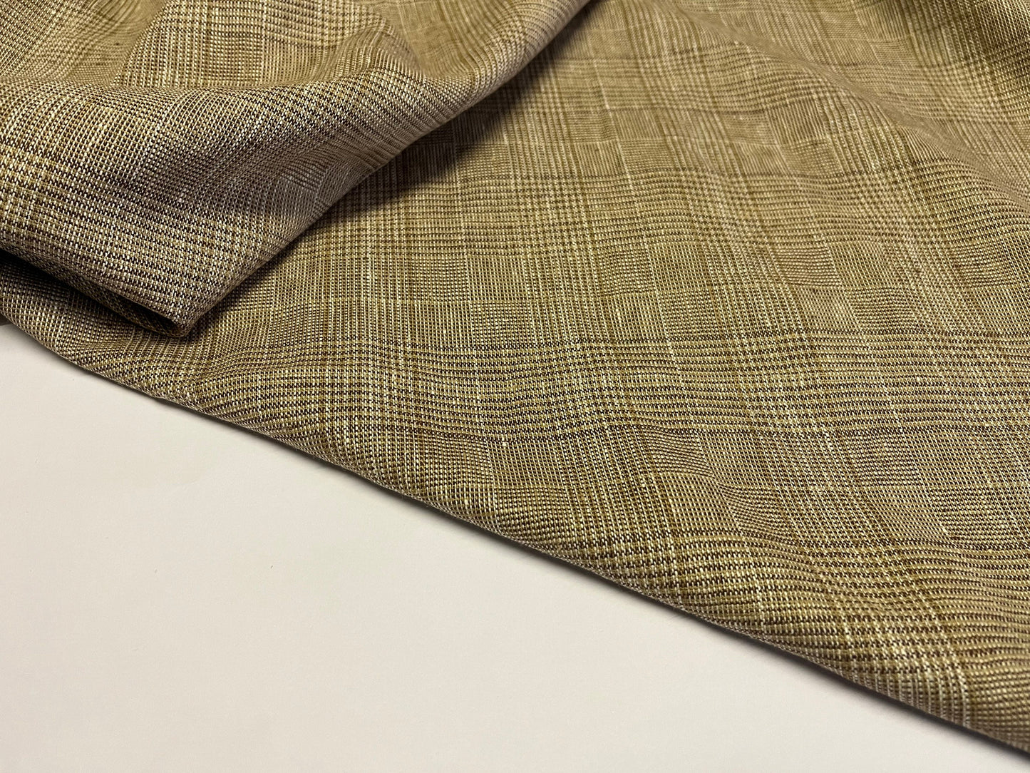 NEW High Class 100% Linen Check Fabric