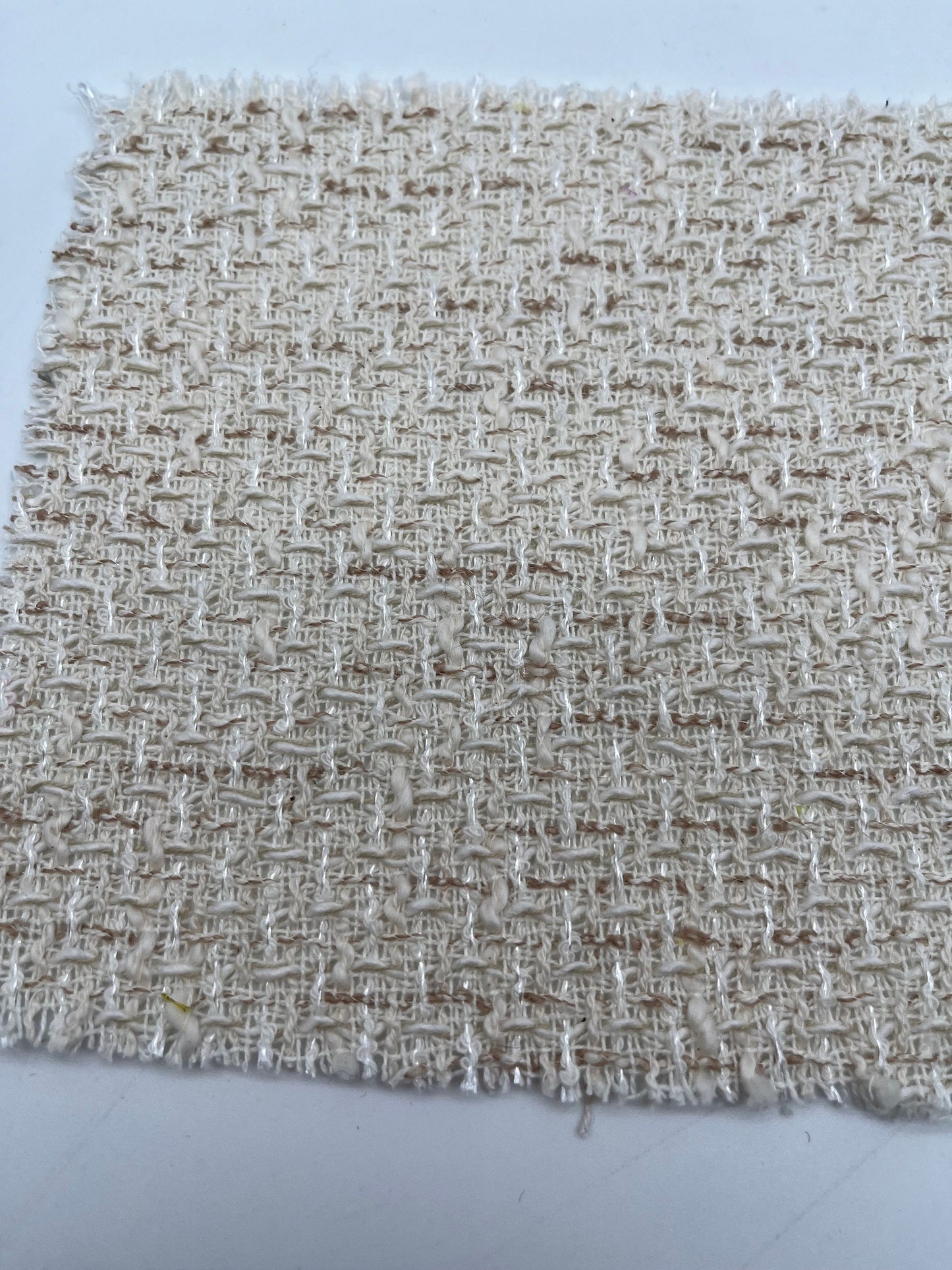 NEW High Class Cream Beige Couture Tweed Boucle Fabric (Read Description)