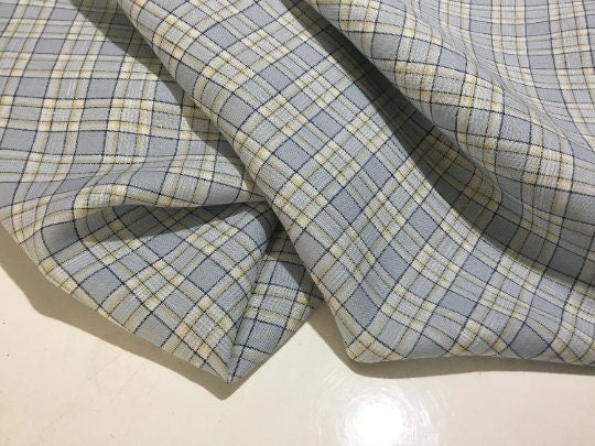 NEW High Class 100% Pure Irish Linen Check Fabric Made In Ireland