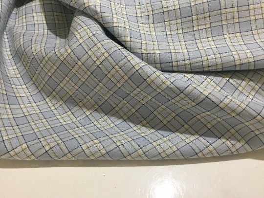 NEW High Class 100% Pure Irish Linen Check Fabric Made In Ireland