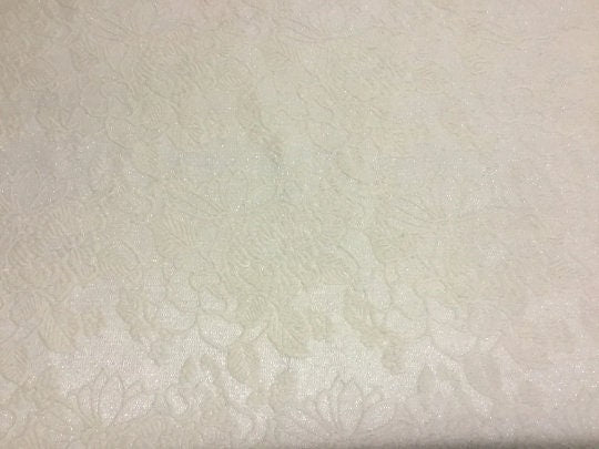 NEW High Class Nude Cream Wool Silver Lurex Tweed Boucle Jacquard Fabric