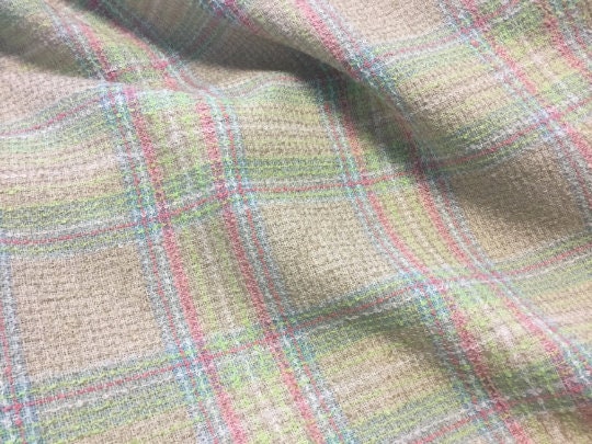 NEW High Class Check Tweed Boucle Fabric