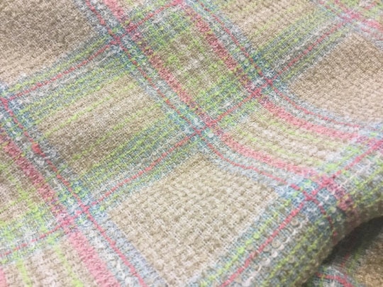 NEW High Class Check Tweed Boucle Fabric