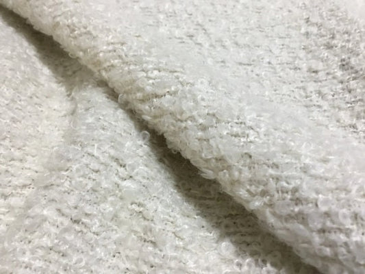 NEW High Class Ivory Knitted Boucle Fabric