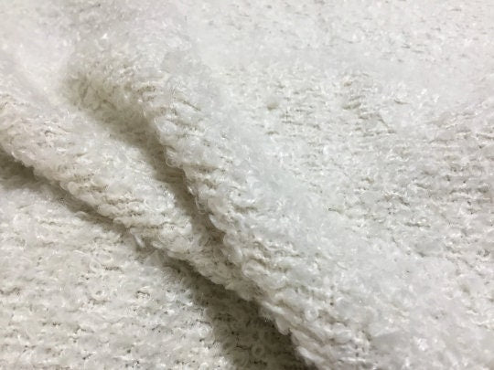 NEW High Class Ivory Knitted Boucle Fabric