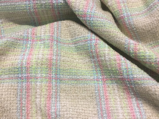 NEW High Class Check Tweed Boucle Fabric