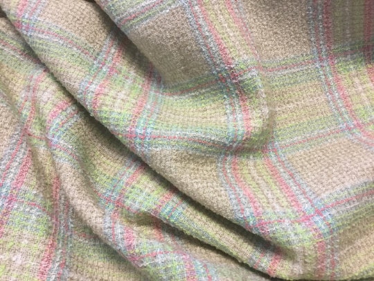 NEW High Class Check Tweed Boucle Fabric