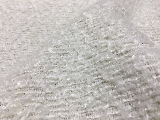 NEW High Class Ivory Knitted Boucle Fabric