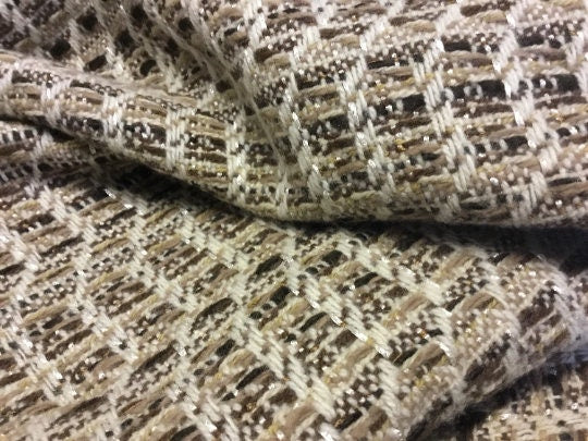 NEW High Class Shiny Wool Boucle Fabric