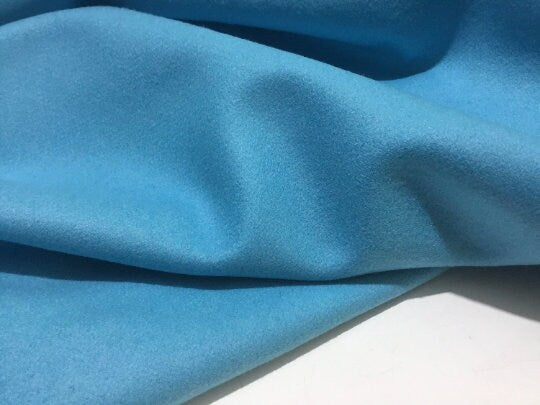 NEW High Class Light Blue Turquoise Wool Fabric