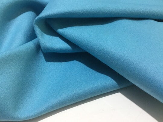 NEW High Class Light Blue Turquoise Wool Fabric