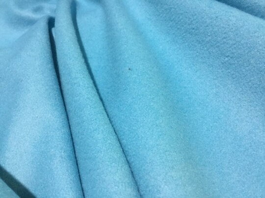 NEW High Class Light Blue Turquoise Wool Fabric