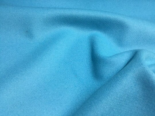 NEW High Class Light Blue Turquoise Wool Fabric