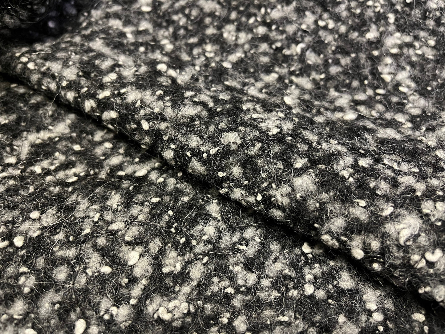 NEW High Class Italian Virgin Wool Alpaca Boucle Fabric Made In Italy