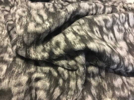 NEW High Class Italian Mohair Wool Leopard Print Fabric Made In Italy