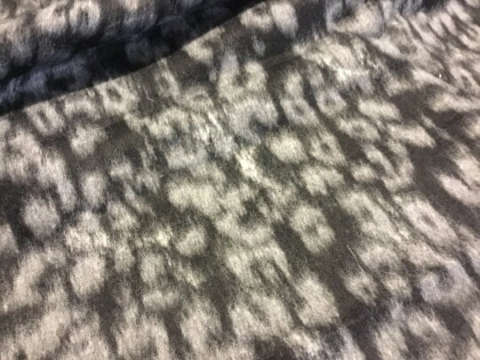 NEW High Class Italian Mohair Wool Leopard Print Fabric Made In Italy