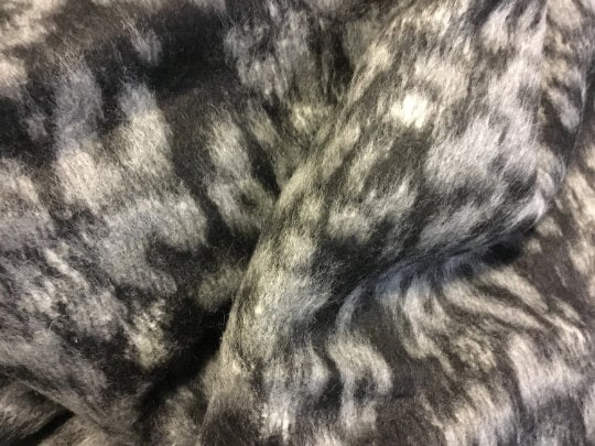 NEW High Class Italian Mohair Wool Leopard Print Fabric Made In Italy