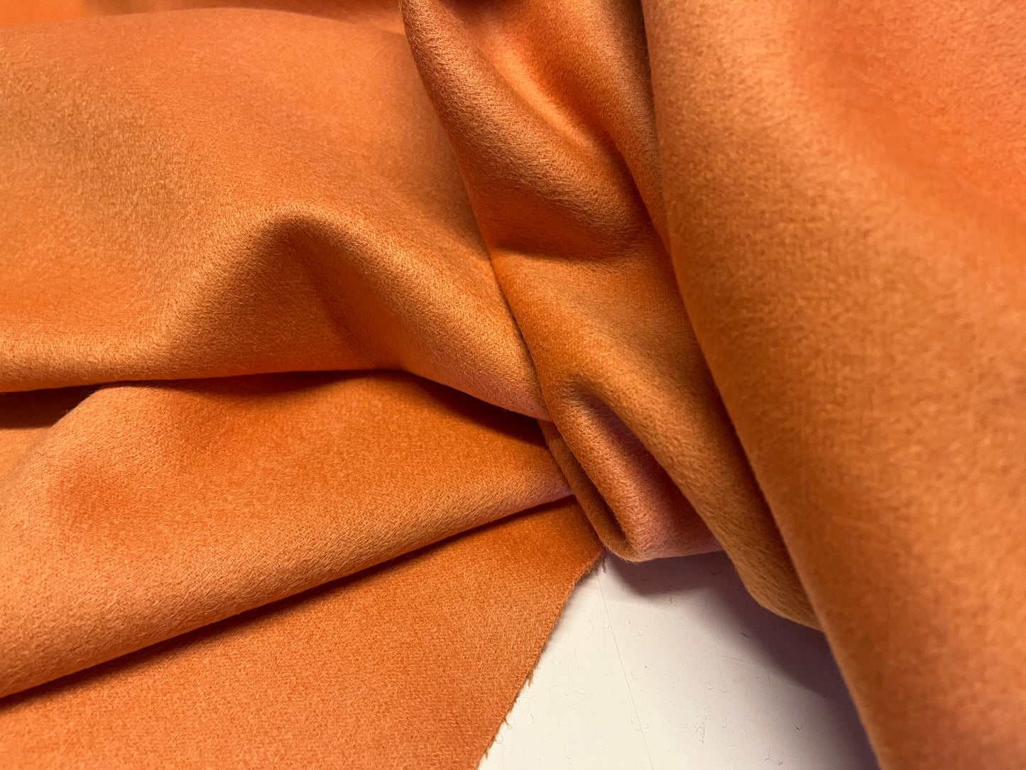 NEW High Class Orange Cashmere Wool Fabric