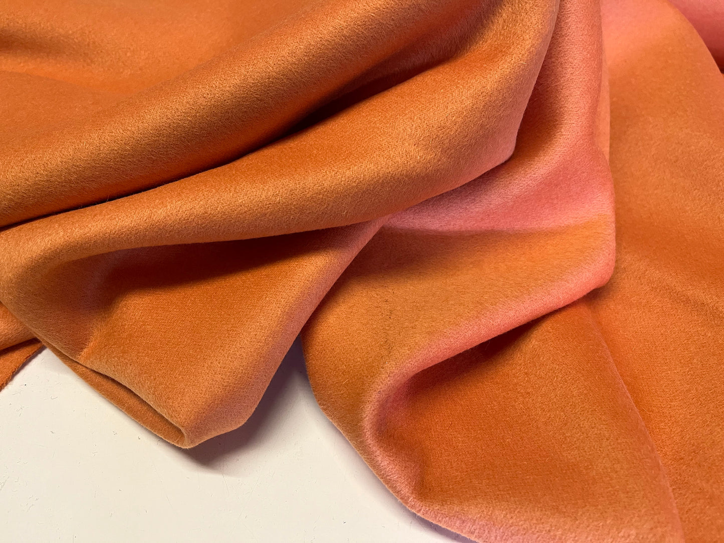 NEW High Class Orange Cashmere Wool Fabric