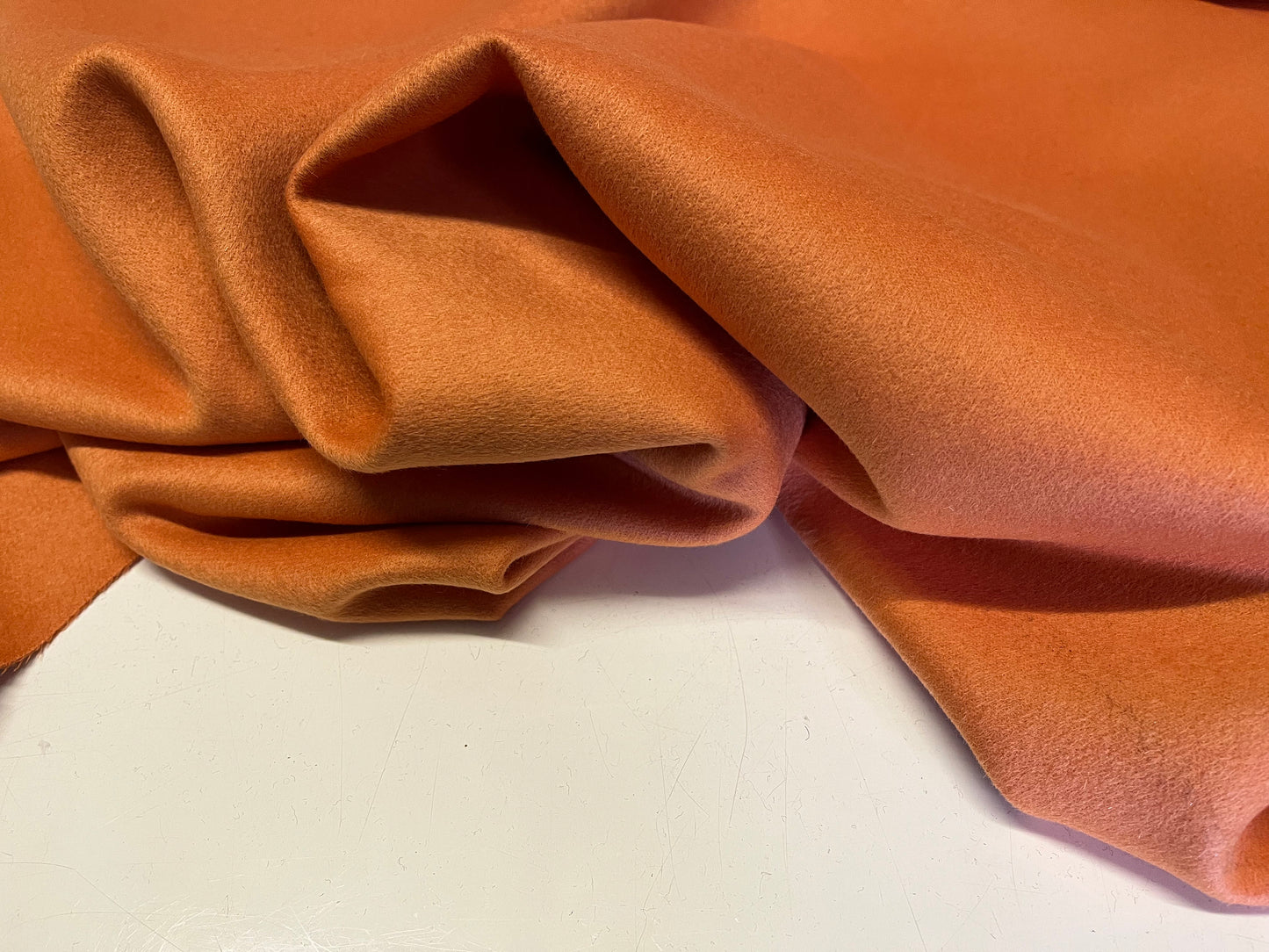 NEW High Class Orange Cashmere Wool Fabric