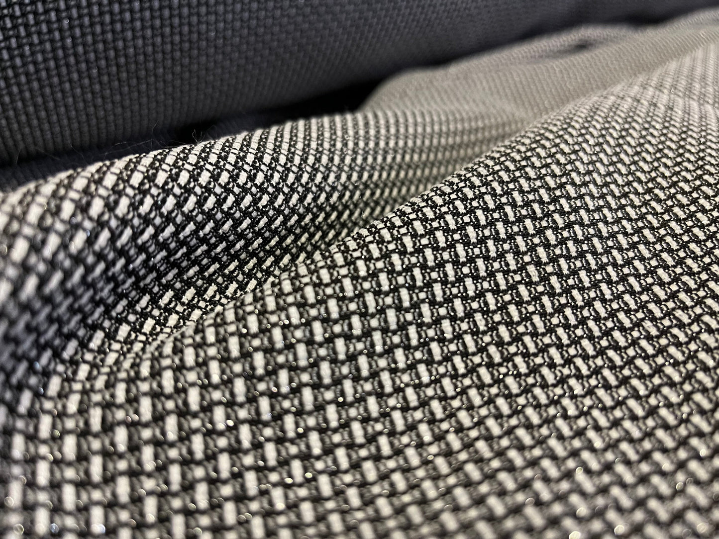 NEW High Class Black White Boucle Lurex Fabric