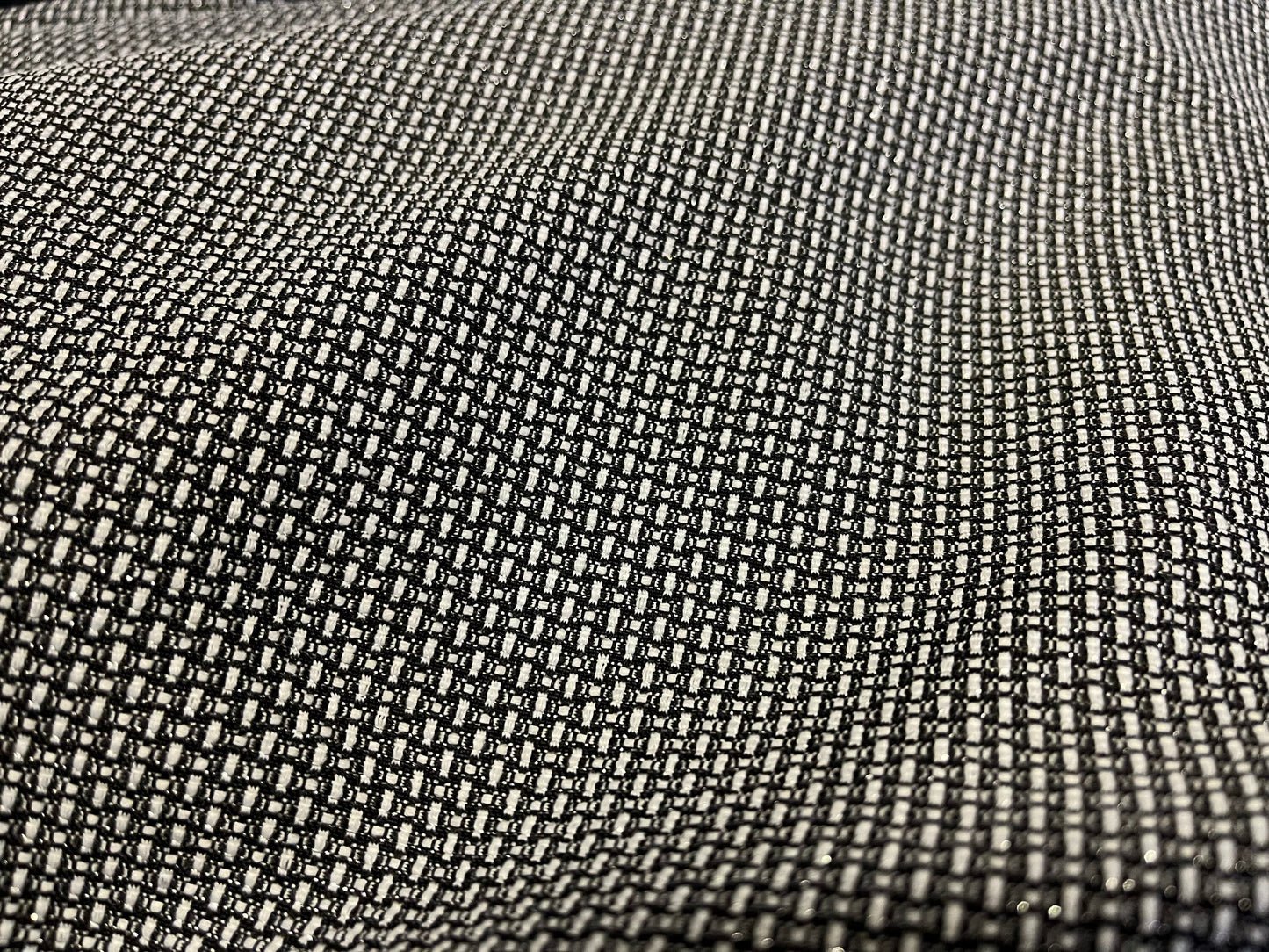 NEW High Class Black White Boucle Lurex Fabric