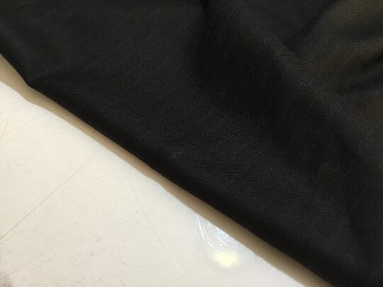 NEW High Class Black Wool Stripe Suiting Fabric Made In England